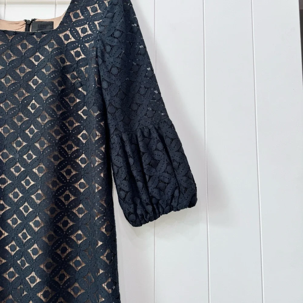 ANNA SUI x Anthropologie Corby Square Neck Balloon Sleeve Lace Shift Dress 6